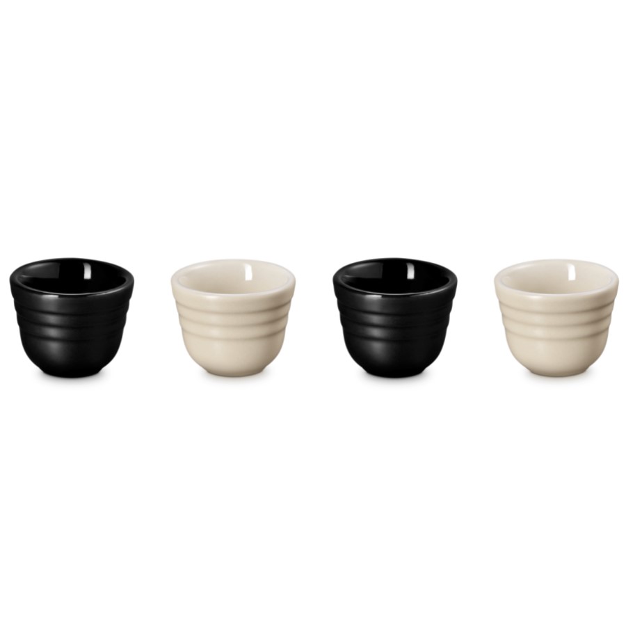additioanl image for  Le Creuset Set of 4 Egg Cup Blk & Brioc 
